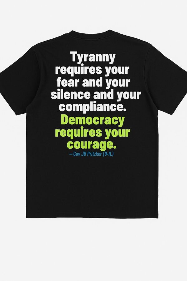 The Democracy Needs Courage Tee delivers iconic streetwear energy.
