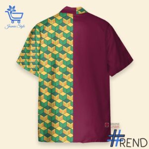 Bold and versatile 3 Demon Slayer Giyu Tomioka Two Half Hawaiian Shirt for any occasion.