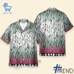 Bold and versatile 1 Demon Slayer Shinobu Kocho Hawaiian Shirt for any occasion.