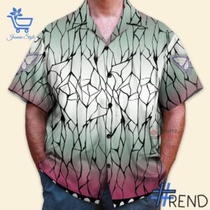Bold and versatile 4 Demon Slayer Shinobu Kocho Hawaiian Shirt for any occasion.