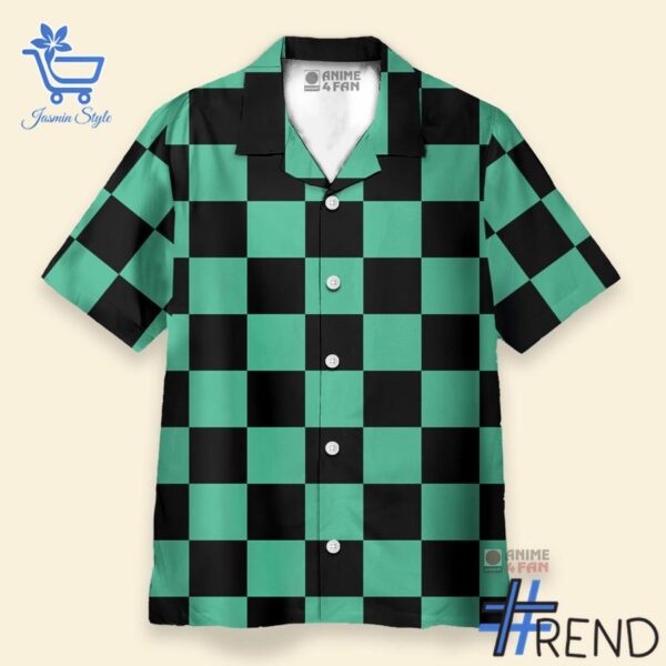 Bold and versatile 3 Demon Slayer Tanjiro Kamado Karo cosplay Hawaiian Shirt for any occasion.