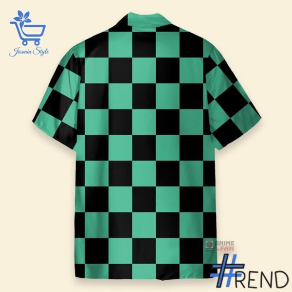Bold and versatile 4 Demon Slayer Tanjiro Kamado Karo cosplay Hawaiian Shirt for any occasion.