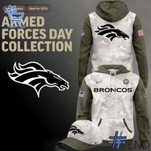 1 Denver Broncos 2025 Armed Forces Day Hoodie featuring a bold design for everyday confidence.