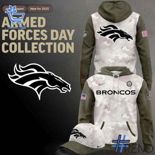 1 Denver Broncos 2025 Armed Forces Day Hoodie featuring a bold design for everyday confidence.