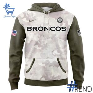 2 Denver Broncos 2025 Armed Forces Day Hoodie featuring a bold design for everyday confidence.
