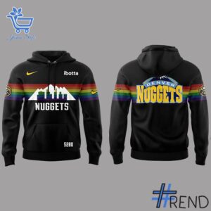 Take every step in comfort with 2 Denver Nuggets black Hoodie