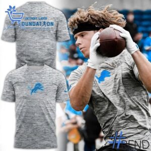 Stylish 1 Detroit Lions Foudation grey T Shirt designed for everyday wear and lasting comfort.