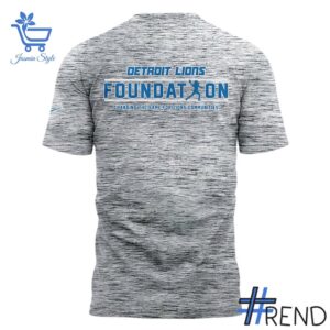 Stylish 3 Detroit Lions Foudation grey T Shirt designed for everyday wear and lasting comfort.