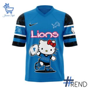 From casual to standout — 2 Detroit Lions Hello Kitty Football Jersey says it all.