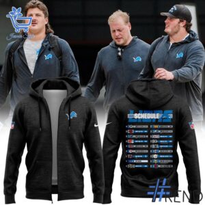 Crafted with care, the Detroit Lions Schedule Zip Hoodie delivers a versatile look and lasting quality.