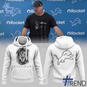 From casual to standout — 2 Detroit Lions VILLAIN White Shirt says it all.