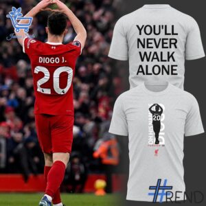 4 Diogo Jota Liverpool You'll never walk alone Hoodie designed with a clean aesthetic for everyday wear