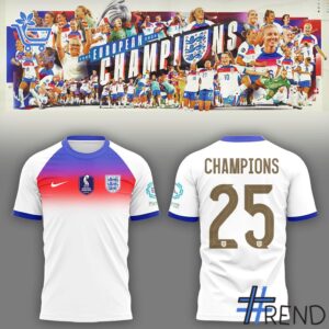 From casual to standout — 1 England Champions UEFA EURO 2025 Shirt says it all.