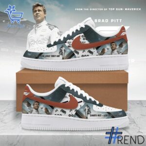 Premium quality 2 F1 The Movie Brad Pitt Nike Air Force Shoes with a modern, versatile look