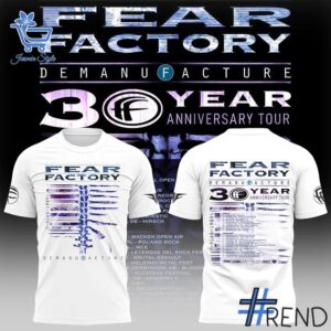 High-quality 1 Fear Factory Announce Fall 2025 Demanufacture 30th Shirt featuring a stylish design for a standout look.