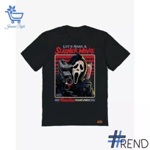 The 1 Ghost Face Let's Make a Slasher Movie T Shirt brings street-ready confidence to everyday outfits.
