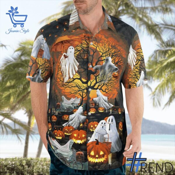 The 2 Ghost Pumpkin Hawaiian Shirt brings street-ready confidence to everyday outfits.
