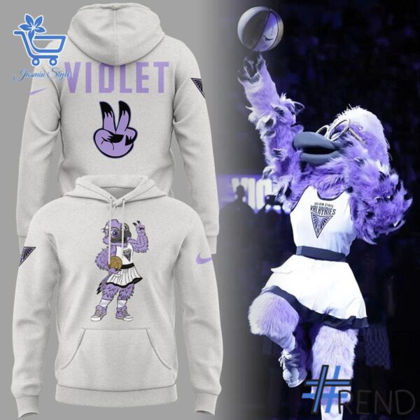 2 Golden State Valkyries Violet Mascot Hoodie featuring a bold design for everyday confidence.
