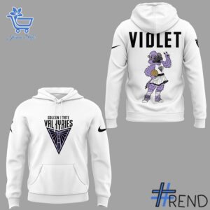 2 Golden State Valkyries Violet Mascot Hoodie designed with a clean aesthetic for everyday wear