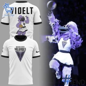 3 Golden State Valkyries Violet Mascot Hoodie designed with a clean aesthetic for everyday wear