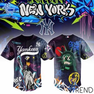 Premium quality 1 Graffiti New York City New York Yankees Street Style Jersey with a modern, versatile look