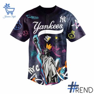Premium quality 2 Graffiti New York City New York Yankees Street Style Jersey with a modern, versatile look