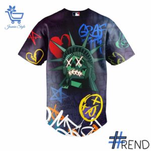 Premium quality 3 Graffiti New York City New York Yankees Street Style Jersey with a modern, versatile look