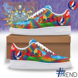 1 Grateful Dead 60 Years Anniversary Air Force Shoes featuring a bold design for everyday confidence.