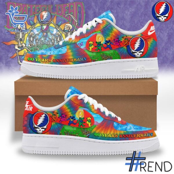 1 Grateful Dead 60 Years Anniversary Air Force Shoes featuring a bold design for everyday confidence.