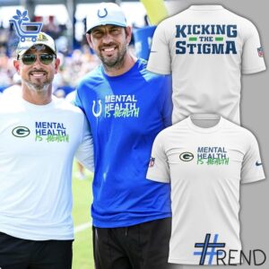 Bold and versatile 1 Green Bay Packers Mental Health is Health T Shirt for any occasion.