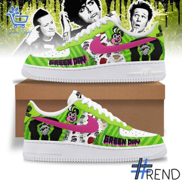 Level up your look with the bold style of 1 Green Day Band Air Force Shoes.