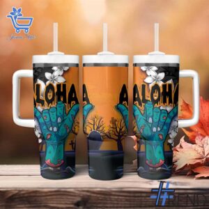 The 2 Halloween Horror Shaka Hand Tumbler 40oz brings street-ready confidence to everyday outfits.