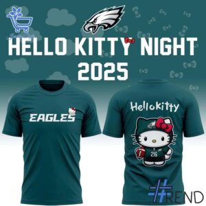 Stylish 1 Hello Kitty Night Philadelphia Eagles Shirt designed for everyday wear and lasting comfort.