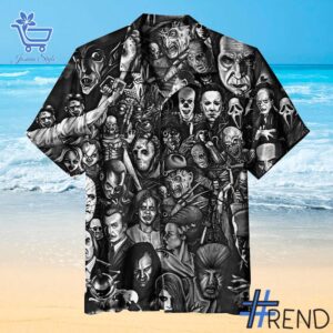 The 1 Horror Icon Collage Hawaiian Shirt delivers iconic streetwear energy.
