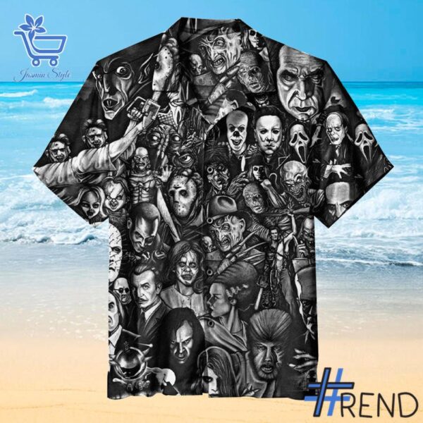 The 1 Horror Icon Collage Hawaiian Shirt delivers iconic streetwear energy.
