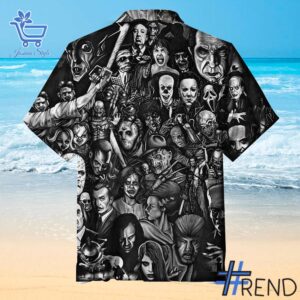 The 2 Horror Icon Collage Hawaiian Shirt delivers iconic streetwear energy.