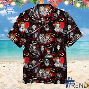 The 1 Horror Movie Characters Collage Halloween Hawaiian Shirt delivers iconic streetwear energy.
