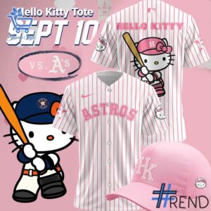 The 1 Houston Astros Hello Kitty Night September 10th Jersey brings a timeless classic into today’s style