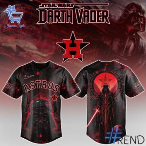 Level up your look with the bold style of 1 Houston Astros MLB Star Wars Baseball Jersey.