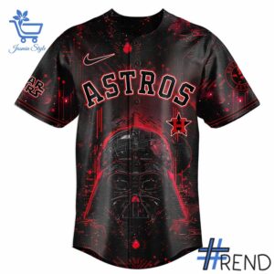 Level up your look with the bold style of 2 Houston Astros MLB Star Wars Baseball Jersey.