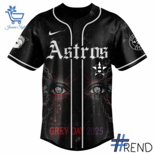 From casual to standout — 2 Houston Astros SUICIDEBOYS Grey Day 2025 Jersey says it all.