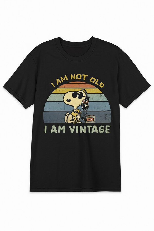 I am Not Old I Am Vintage Snoopy Shirt designed with a clean aesthetic for everyday wear