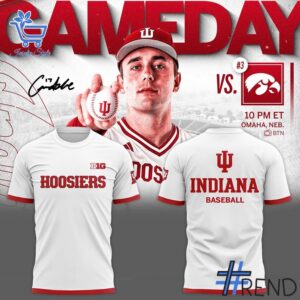 Stylish 2 Indiana Hoosiers Uniform IH Baseball White Hoodie designed for everyday wear and lasting comfort.