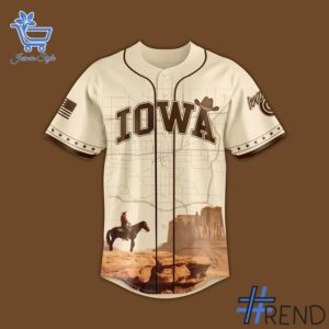 Layered outfit featuring 2 Iowa Cubs National Day Of The Cowboy Baseball Jersey as the key piece