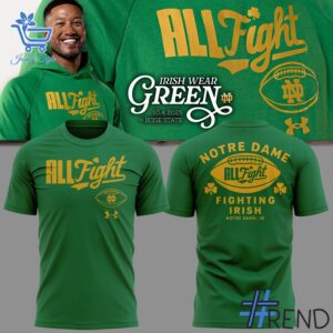 Crafted with care, the 1 Irish Wear Green Notre Dame Fighting Irish Shirt delivers a versatile look and lasting quality.