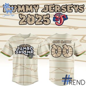 Premium quality 1 Jacksonville Jumbo Shrimp 2025 Mummy Jersey with a modern, versatile look