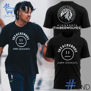 Premium 1 Jaden McDaniels Minnesota Timberwolves Treacherous Shirt built for comfort and a modern lifestyle