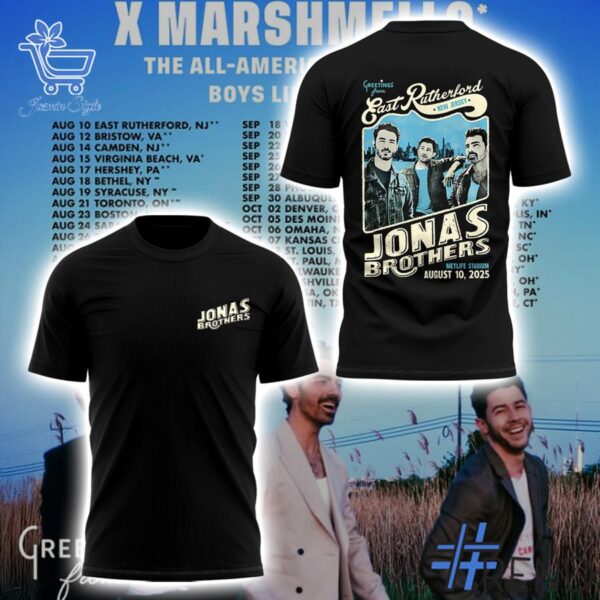 The 1 Jonas Brothers Greetings From Your Hometown Tour 2025 Tshirt delivers iconic streetwear energy.