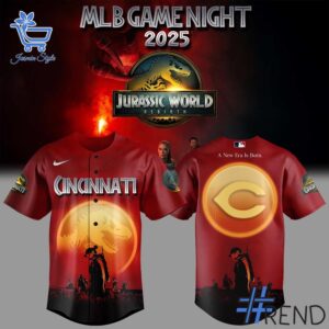 Stylish 1 Jurassic World Cincinnati Baseball Jersey designed for everyday wear and lasting comfort.
