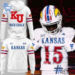 1 Kansas Jayhawks Football 2025 Whitehawk Hoodie designed with a clean aesthetic for everyday wear